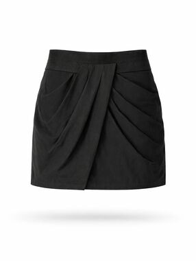 Armani Exchange Black Draped Mini Skirt Size 2